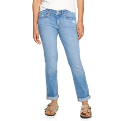 Women's Sonoma Goods For Life® Supersoft Midrise Straight-Leg Jeans -Glamix Store 3022856 Authentic Medium Wash