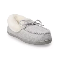 Sonoma Goods For Life® Women's Heathered Knit Moccasin Slippers -Glamix Store 4476508 Light Gray