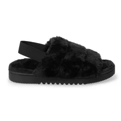 Women's Sonoma Goods For Life® Faux Fur Slide Slipper with Backstrap -Glamix Store 4797542 ALT