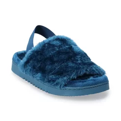 Women's Sonoma Goods For Life® Faux Fur Slide Slipper with Backstrap -Glamix Store 4797542 Poseidon
