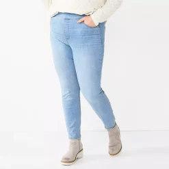 Plus Size Sonoma Goods For Life® Comfortable Favorite Mid-Rise Jeggings -Glamix Store 4916239 Francisco