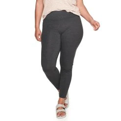 Plus Size Sonoma Goods For Life® Midrise Leggings -Glamix Store 4966829 Heather Gray