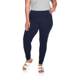 Plus Size Sonoma Goods For Life® Midrise Leggings -Glamix Store 4966829 Navy