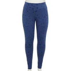Plus Size Sonoma Goods For Life® Midrise Leggings -Glamix Store 4966829 Navy Geo Floral