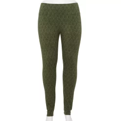 Plus Size Sonoma Goods For Life® Midrise Leggings -Glamix Store 4966829 Olive Geo Floral