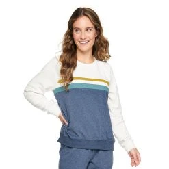 Women's Sonoma Goods For Life® Everyday Crewneck Sweatshirt -Glamix Store 4974237 Navy Colorblock
