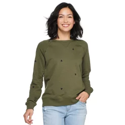 Women's Sonoma Goods For Life® Everyday Crewneck Sweatshirt -Glamix Store 4974237 Olive Mini Heart