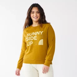 Women's Sonoma Goods For Life® Everyday Crewneck Sweatshirt -Glamix Store 4974237 Sunny Side Yellow