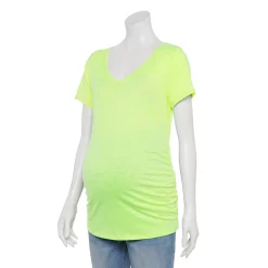 Maternity Sonoma Goods For Life® Essential V-Neck Tee -Glamix Store 4980526 Bright Green