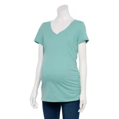 Maternity Sonoma Goods For Life® Essential V-Neck Tee -Glamix Store 4980526 Island Teal