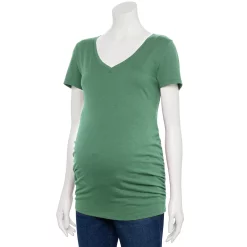 Maternity Sonoma Goods For Life® Essential V-Neck Tee -Glamix Store 4980526 Unique Green