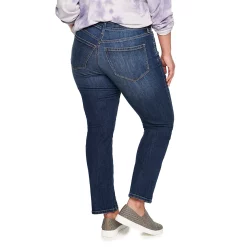Plus Size Sonoma Goods For Life® Premium Elastic-Waist Midrise Straight-Leg Jeans -Glamix Store 4988856 ALT
