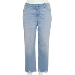 Plus Size Sonoma Goods For Life® Premium Curvy High-Waisted Straight-Leg Crop Jeans -Glamix Store 4990809 Belleview