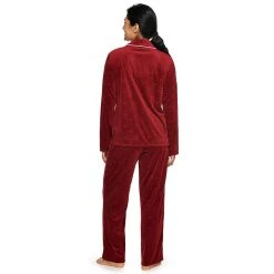 Women's Sonoma Goods For Life® Velour Long Sleeve Pajama Shirt & Pajama Pants Sleep Set 20 Women's Sonoma Goods For Life® Velour Long Sleeve Pajama Shirt & Pajama Pants Sleep Set -Glamix Store 5033010 ALT