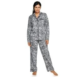 Women's Sonoma Goods For Life® Velour Long Sleeve Pajama Shirt & Pajama Pants Sleep Set 15 Women's Sonoma Goods For Life® Velour Long Sleeve Pajama Shirt & Pajama Pants Sleep Set -Glamix Store 5033010 Cheetah