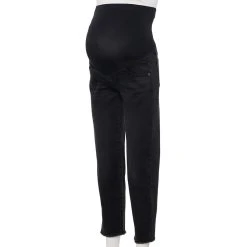 Maternity Sonoma Goods For Life® Over-The-Belly Cropped Straight-Leg Jeans -Glamix Store 5035940 Black Wash