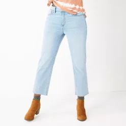 Petite Sonoma Goods For Life® High-Waisted Straight-Leg Crop Jeans 7 Petite Sonoma Goods For Life® High-Waisted Straight-Leg Crop Jeans -Glamix Store 5132570 Light Wash