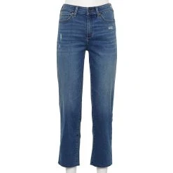 Petite Sonoma Goods For Life® High-Waisted Straight-Leg Crop Jeans 6 Petite Sonoma Goods For Life® High-Waisted Straight-Leg Crop Jeans -Glamix Store 5132570 Medium Wash