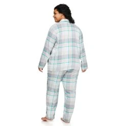 Plus Size Sonoma Goods For Life® Flannel Pajama Shirt & Pajama Pants Set -Glamix Store 5146738 ALT