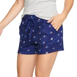 Women's Sonoma Goods For Life® Snit Pajama Shorts -Glamix Store 5161202 Navy Texas Stars
