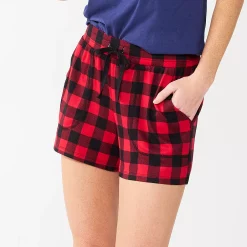 Women's Sonoma Goods For Life® Snit Pajama Shorts -Glamix Store 5161202 Red Mini Buff
