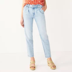 Women's Sonoma Goods For Life® High Rise Pleat Front Jeans -Glamix Store 5193062 Rockrose