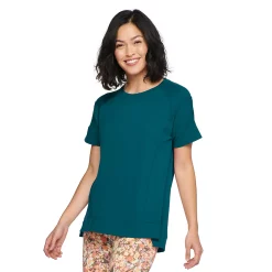 Women's Sonoma Goods For Life® Supersoft Short Sleeve Tunic -Glamix Store 5231865 Teal