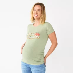 Maternity Sonoma Goods For Life® Fitted Crewneck Graphic Tee -Glamix Store 5237042 Hello Pumpkin