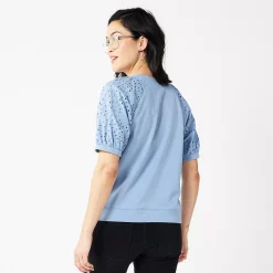 Women's Sonoma Goods For Life® Puff Sleeve Sweatshirt -Glamix Store 5237696 ALT