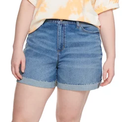 Plus Size Sonoma Goods For Life® Premium High-Waist Denim Shorts -Glamix Store 5261004 Broadway