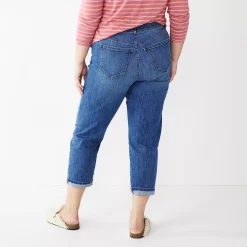 Plus Size Sonoma Goods For Life® Premium Rolled Girlfriend Jeans -Glamix Store 5272706 ALT