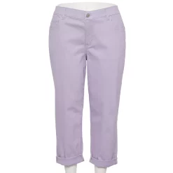 Plus Size Sonoma Goods For Life® Premium Rolled Girlfriend Jeans -Glamix Store 5272706 Liam Lavender