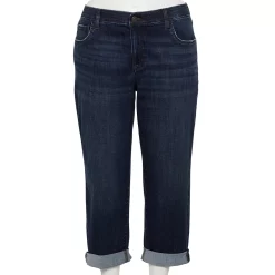 Plus Size Sonoma Goods For Life® Premium Rolled Girlfriend Jeans -Glamix Store 5272706 Rinse Wash