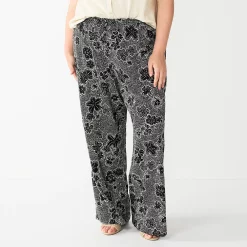 Plus Size Sonoma Goods For Life® Linen-Blend Wide-Leg Pants