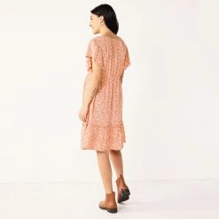 Maternity Sonoma Goods For Life® Flutter-Sleeve Tiered Dress -Glamix Store 5549577 ALT