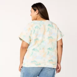Plus Size Sonoma Goods For Life® Short-Sleeve Fleece Sweatshirt -Glamix Store 5550378 ALT