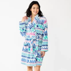 Women's Sonoma Goods For Life® Short Plush Robe -Glamix Store 5574694 Multi Geo