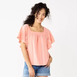 Women's Sonoma Goods For LifeĀ® Flutter Shoulder Top