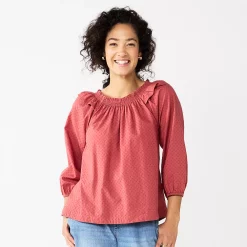 Women's Sonoma Goods For LifeĀ® Ruffle Shoulder Peasant Top