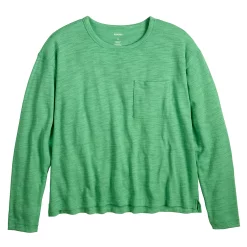 Women's Sonoma Goods For Life® Long Sleeve Pocket Tee -Glamix Store 5585375 ALT5