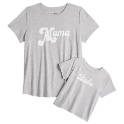 Maternity Sonoma Goods For Life® Mommy & Me Graphic Tee Set -Glamix Store 5599953 Grey Mama Babe