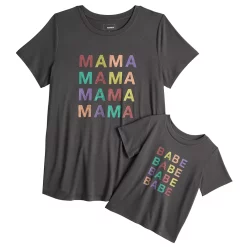 Maternity Sonoma Goods For Life® Mommy & Me Graphic Tee Set -Glamix Store 5599953 Rainbow Mama Babe