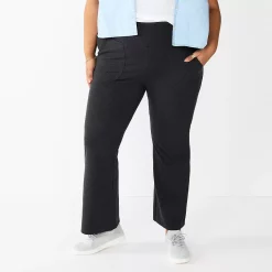 Plus Size Sonoma Goods For Life® High-Waisted Flare Leggings 7 Plus Size Sonoma Goods For Life® High-Waisted Flare Leggings -Glamix Store 5613405 Dark Heather Grey