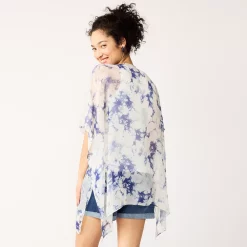 Women's Sonoma Goods For Life® Easy Tye Dye Tie Front Ruana -Glamix Store 5614894 ALT