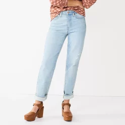 Women's Sonoma Goods For Life® Ultra High Rise Vintage-styled Straight-Leg Jeans -Glamix Store 5616387 Lightest Wash