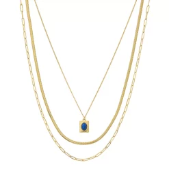 Sonoma Goods For Life® Recycled Layered Simulated Lapis Pendant Necklace
