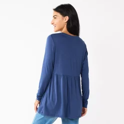 Maternity Sonoma Goods For Life® Long Sleeve Empire Waist Top -Glamix Store 5635424 ALT