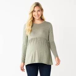 Maternity Sonoma Goods For Life® Long Sleeve Empire Waist Top -Glamix Store 5635424 Green