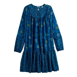 Women's Sonoma Goods For Life® Printed Long Sleeve Dress -Glamix Store 5657674 ALT5