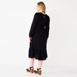 Maternity Sonoma Goods For Life® Smocked Bodice Midi Dress -Glamix Store 5662002 ALT